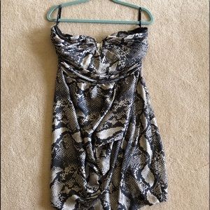 ArynK Strapless Snake print Dress